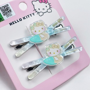 Kitty交叉夹子发梳刘海前额发夹头饰宝宝发饰凯蒂猫碎发整理发卡