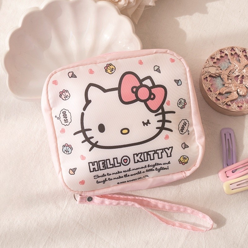 凯蒂猫手提零钱包便携kt卫生巾收纳姨妈巾口红拉链包Kitty月事包,收纳整理,卫生巾收纳包,淘宝优惠券,粉丝福利购,淘宝优惠卷