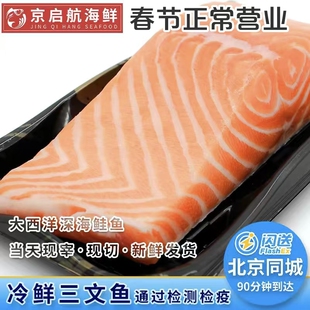 500g支持北京闪送 挪威进口三文鱼 刺身中段即食生鱼片法罗帝王鲑
