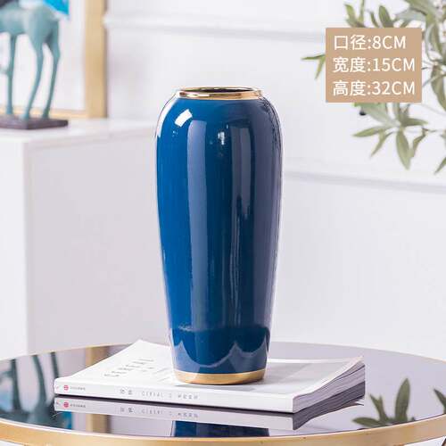 轻奢花瓶陶瓷摆件新中式客厅插花家居电视柜创意摆设花餐桌装饰i.