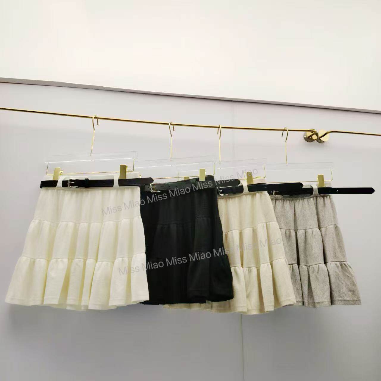 温柔甜美风高腰A字蛋糕裙