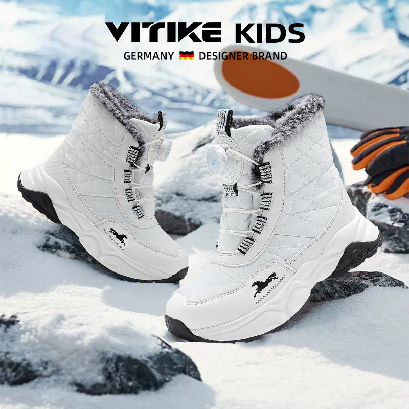 儿童雪地靴男孩2025冬季新款男童加绒加厚保暖大棉鞋女童纽扣棉靴,童鞋/婴儿鞋/亲子鞋,雪地靴,淘宝优惠券,粉丝福利购,淘宝优惠卷