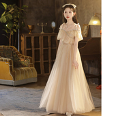 年会主持晚宴礼服裙女订婚敬酒晨袍高级感艺考学生18岁成人礼艺考