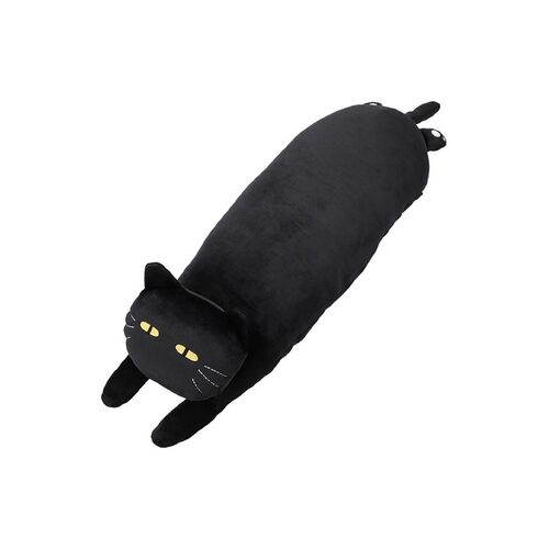 NITORI趴趴猫抱枕 舒柔黑猫居家靠垫装饰布艺 家用柔软靠枕舒适风