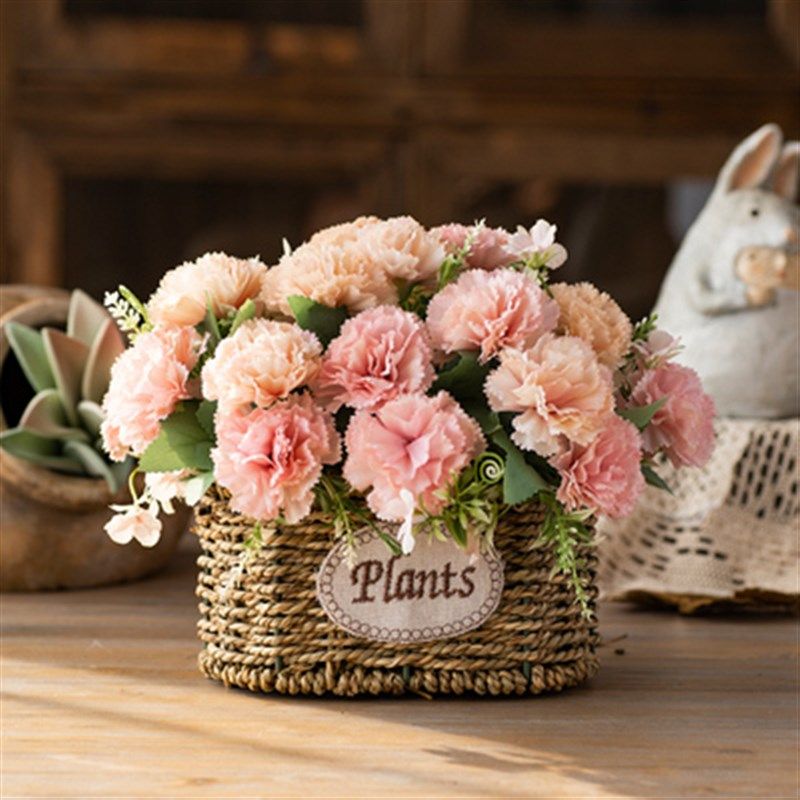 立式空调顶摆件花塑料茶几摆件卧室内摆设插花家居假花装饰盆栽,全屋定制,柜体,淘宝优惠券,粉丝福利购,淘宝优惠卷