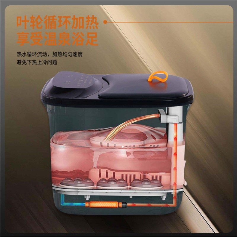 按摩足浴盆全自动电动按摩加热足疗机恒温家用高深泡脚桶养生