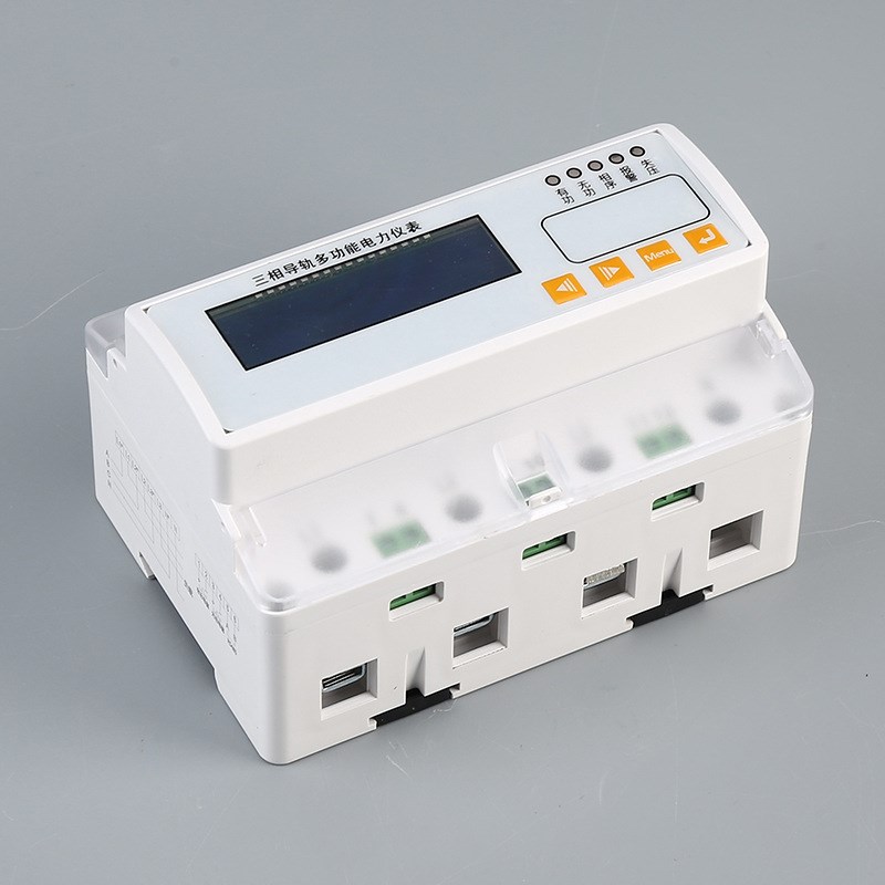 三相导轨多功能电力仪表 智能有功电能表 液晶电流电压功率电度表