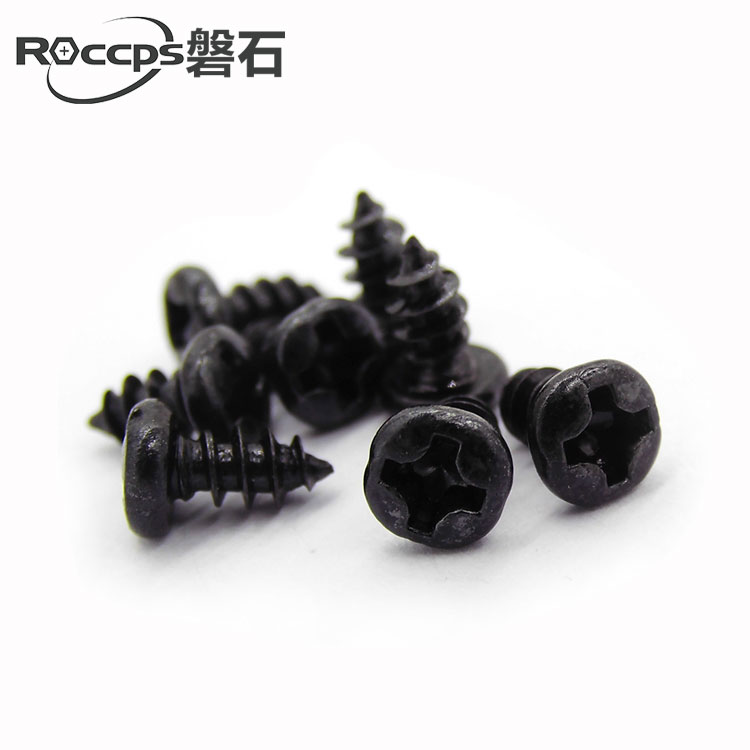 PA黑色十字圆头自攻螺丝电子小螺钉M1.8M2*x3x4x5x6x7x8x10x12x14