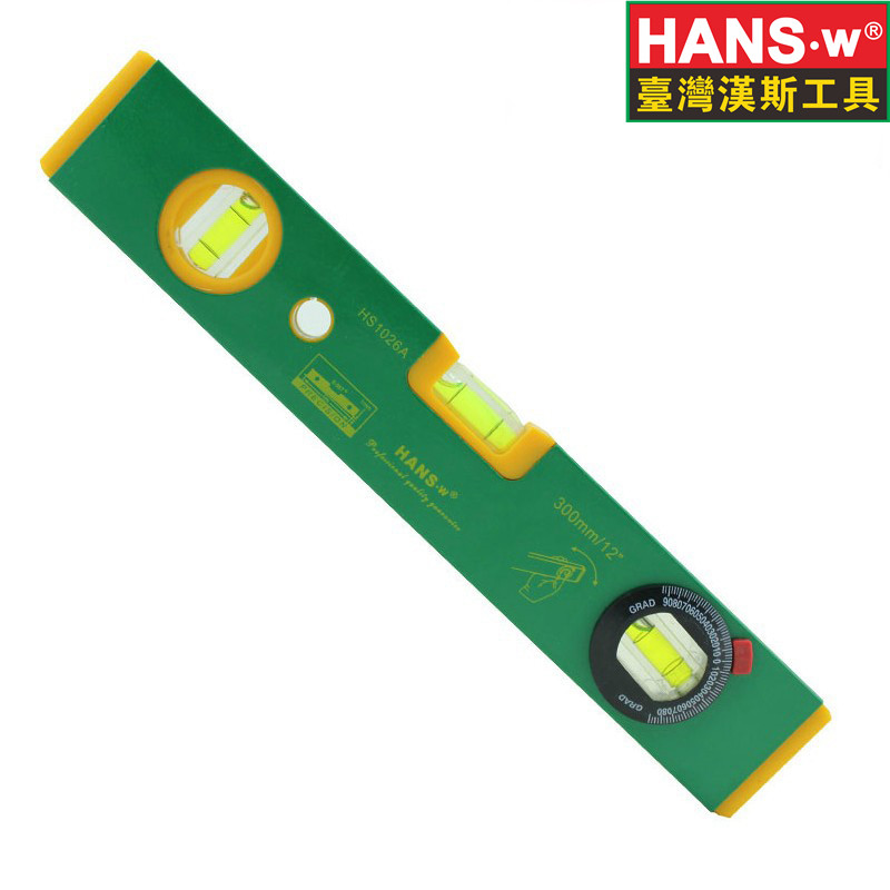 汉斯 无磁性铝合金水平尺精度装修精密测量工具靠尺300-1000mm