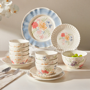 高级感餐具碗碟套装家用2026新款碗盘子乔迁新居碗筷陶瓷碗具礼盒