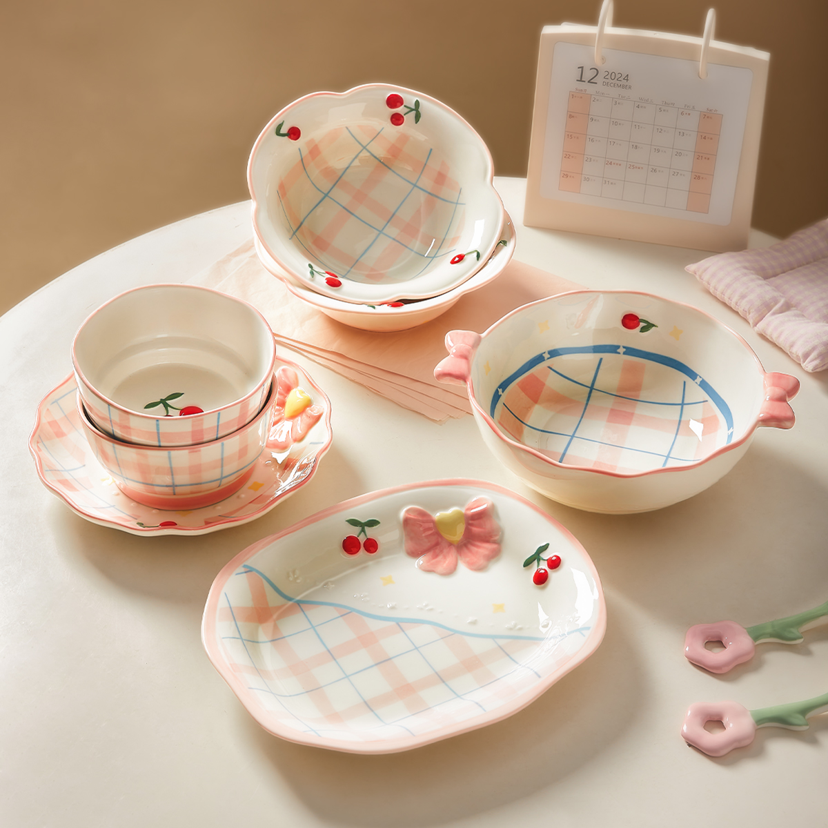 小清新餐具碗碟家用2024新款饭碗