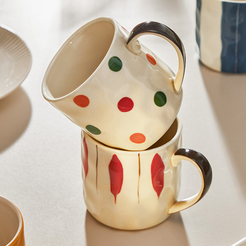陶瓷马克杯家用杯女新款2026小众设计感杯子办公室喝水早餐咖啡杯,餐饮具,马克杯,淘宝优惠券,粉丝福利购,淘宝优惠卷