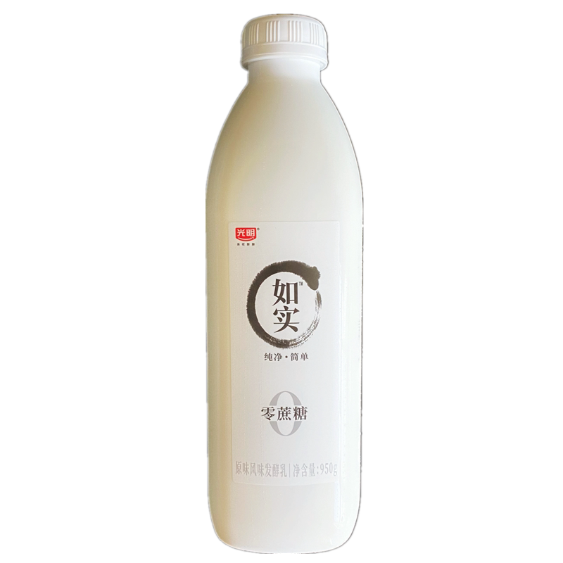 光明如实酸奶950g原味蔗糖