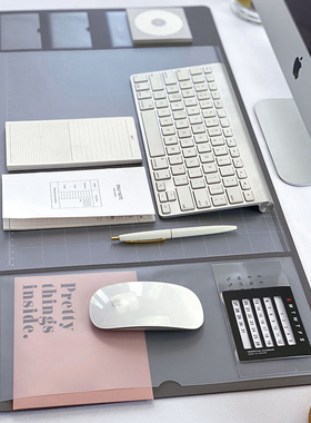 超大号多功能鼠标垫简约复古办公室桌垫学生备忘写字垫电脑键盘垫