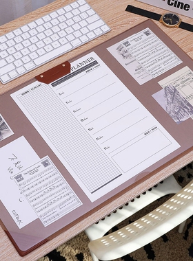 超大备忘写字垫简约ins风 多功能鼠标垫电脑键盘垫宿舍办公室桌垫