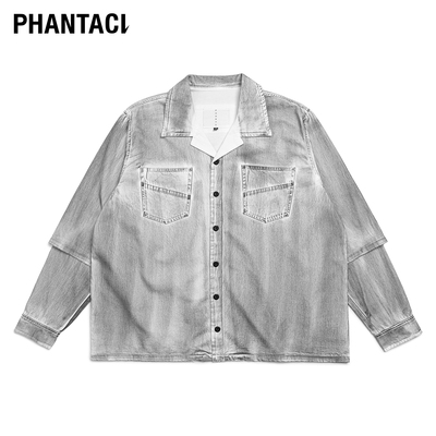 PHANTACI周杰伦同款长袖衬衫男