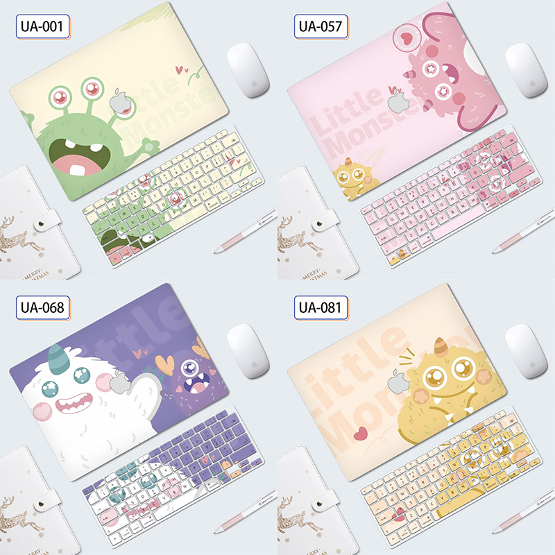 小怪兽苹果macbookair13.3电脑保护壳适用Air15.3英寸笔记本Pro16磨砂14.2寸外壳卡通12/11防摔M2透明保护套