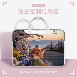 朱迪和尼克笔记本电脑包适用华硕天选4 15.6寸手提包联想小新pro16防水苹果air13.6保护袋惠普星book14内胆包