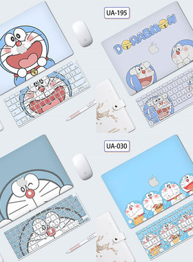 哆啦A梦苹果Macbookair13.6英寸保护壳适用macbookpro14笔记本M3磨砂Air15.3电脑Pro16外壳M2防摔12/11保护套