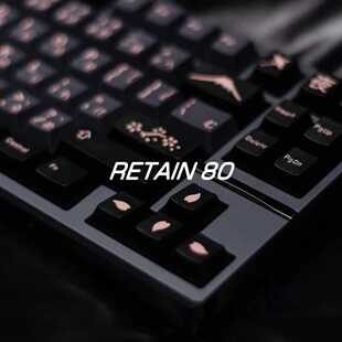 RETAIN 80 磁轴客制化套件（硅胶豆板簧桥快拆结构）wooting80HE