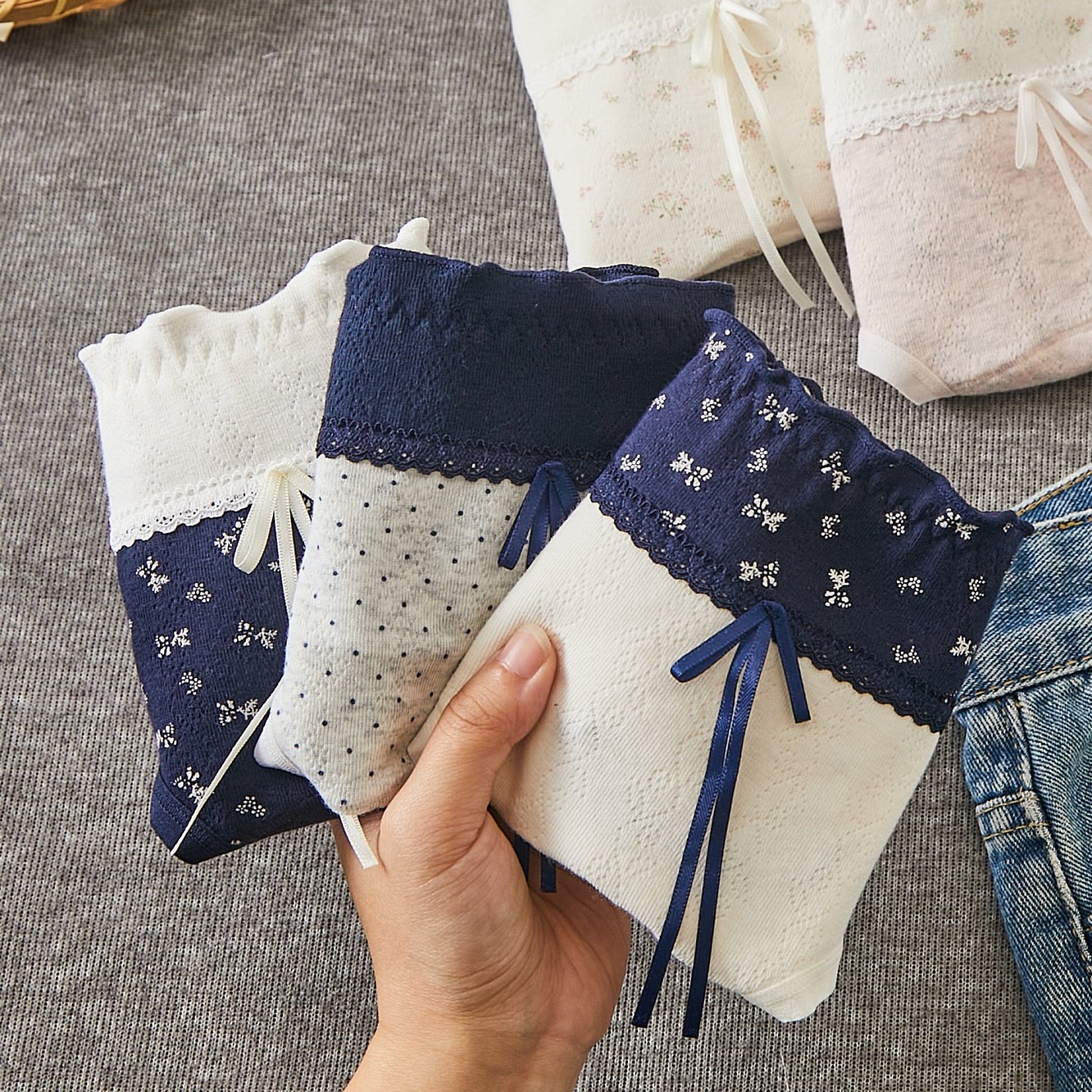 法式碎花内裤女2026新款10A纯棉抗菌加长裆中腰包臀女士三角短裤,女士内衣/男士内衣/家居服,女三角裤,淘宝优惠券,粉丝福利购,淘宝优惠卷