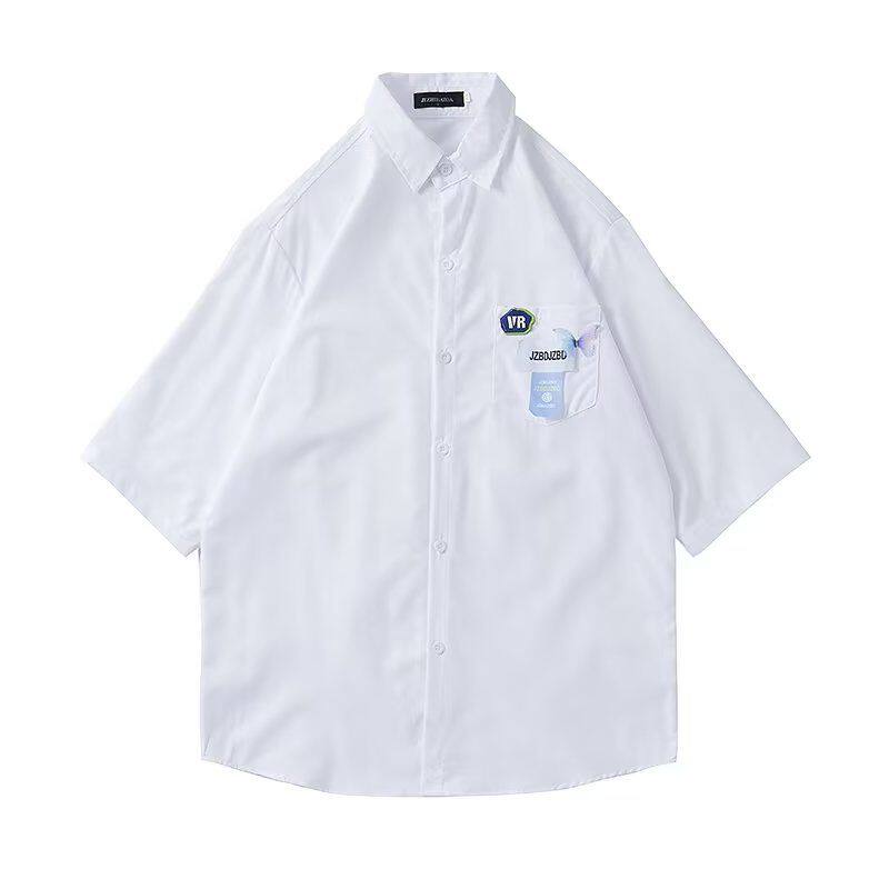 NELY小尼力美式休闲翻领子刺绣POLO长袖t恤男女春秋百搭体恤衬衫