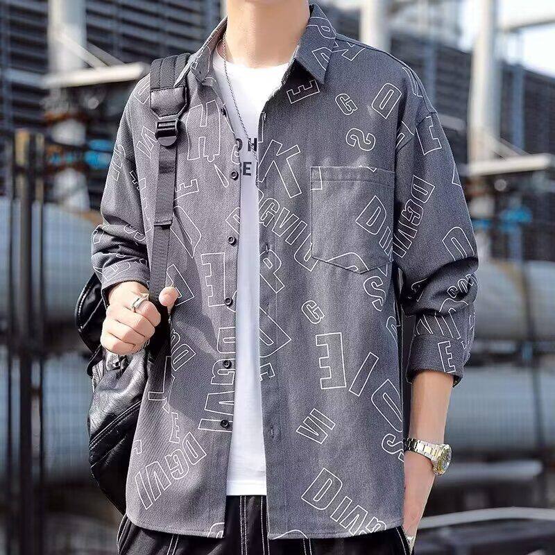 男款衬衫春季宽松小众设计感上衣男生潮流百搭休闲外套开衫长袖潮