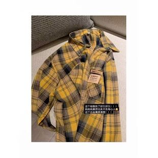 2026格子长袖衬衫日系港风ins宽松衬衣男生夏季潮流百搭休闲外套