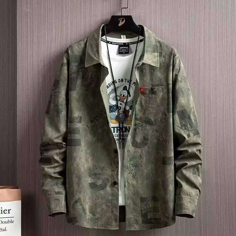 男款衬衫春季宽松小众设计感上衣男生潮流百搭休闲外套开衫长袖潮