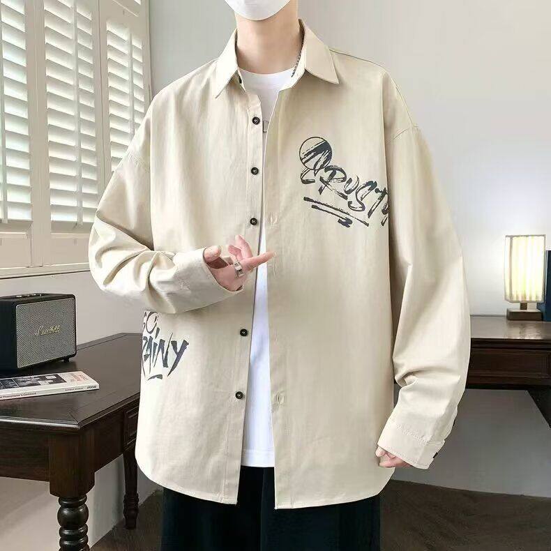 男款衬衫春季宽松小众设计感上衣男生潮流百搭休闲外套开衫长袖潮
