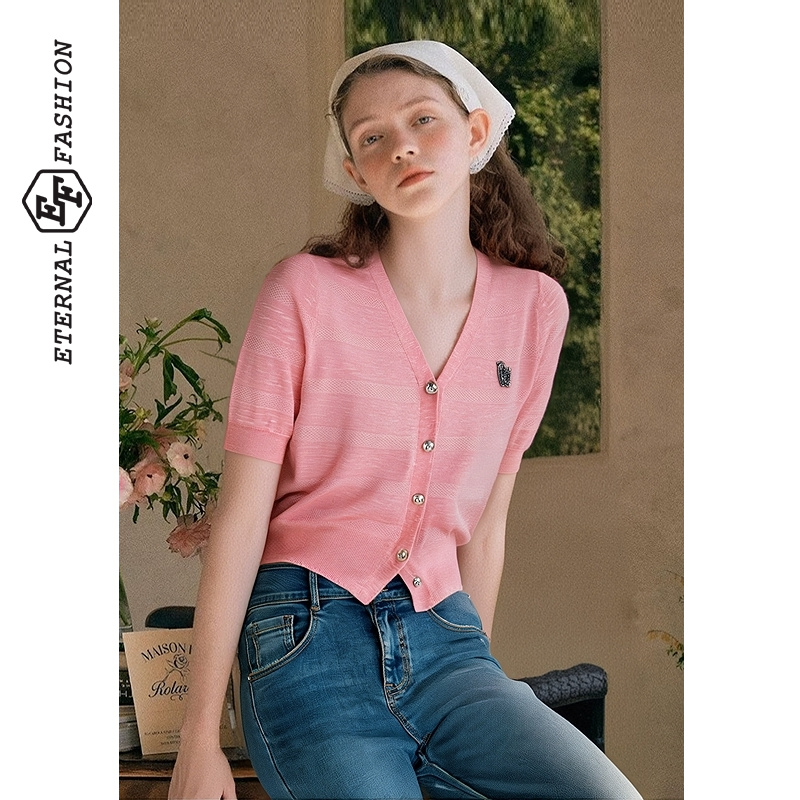 夏季新款洋气休闲短袖上衣