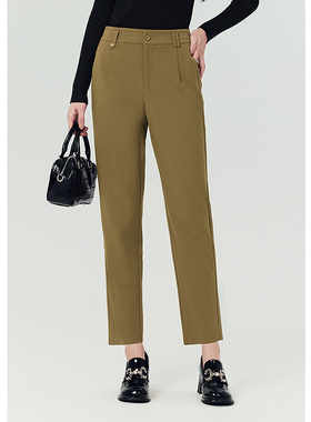 EF直筒西装裤女通勤职业年秋冬季新款小个子烟管裤休闲长裤