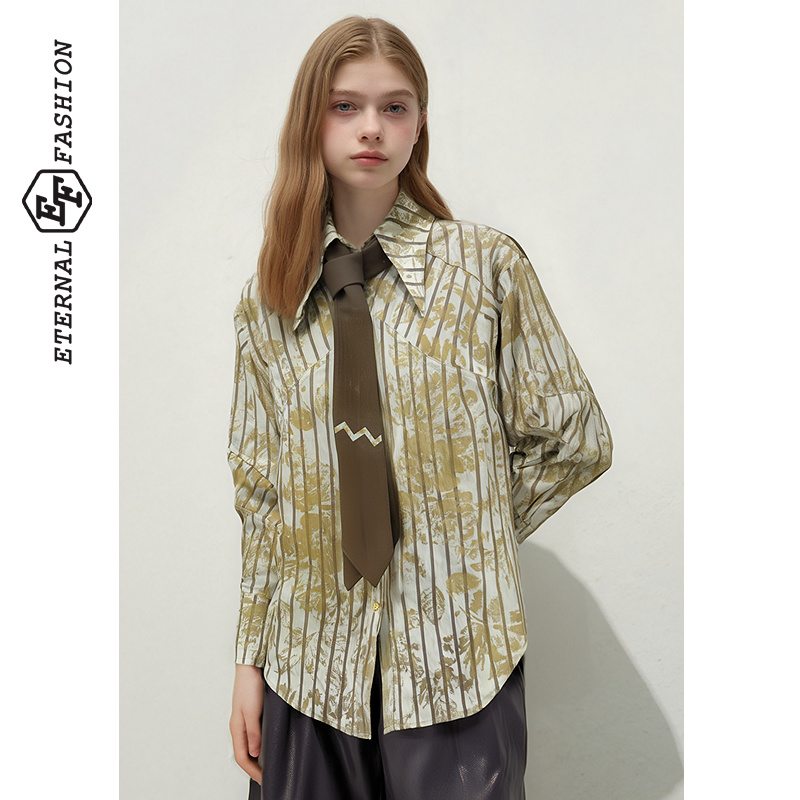 宽松通勤百搭polo领带上衣