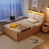 实木儿童单人床1.2米小户型榻榻米135抽屉床高箱收纳床次卧小床