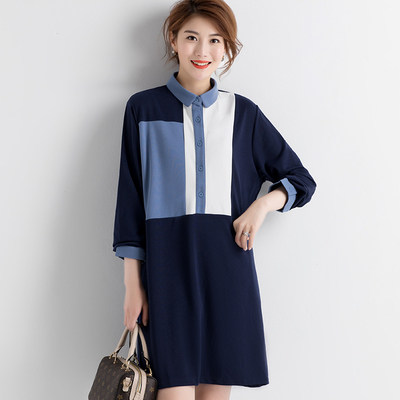 哺乳衣秋装外出时尚辣妈款产后期连衣裙大码外穿喂奶衣服潮妈春秋