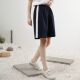 初高中学生校裤 校服裤 短裤 五七分薄款 子一条杠深藏蓝色宽白边夏季