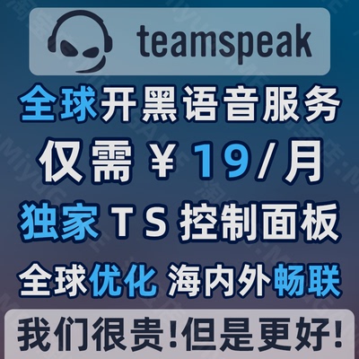 TeamSpeak服务器 海内外全球优化 TS语音服务器 TS3 TS5 TS6 支持