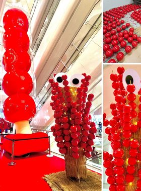 超大仿真冰糖葫芦串稻草靶子模型摆件门店铺引流网红打卡拍照道具