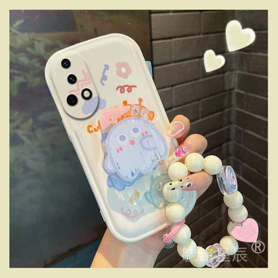 新款气垫可爱小怪兽适用华为nova13手机壳13pro硅胶12活力版12ultra带支架11se腕带的10防摔9情侣卡通ins链条