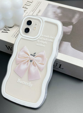 新款大波浪边框适用vivoY300Pro手机壳Y300i透明Y200黑色Y100粉色Y200i蝴蝶结小众高级感简约时尚硅胶套Y100t