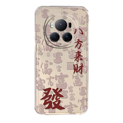 龙年新款八方来财适用华为honor荣耀Magic6Pro手机壳Magic6保时捷版5至臻版4Pro透明的por硅胶防摔新年本命年