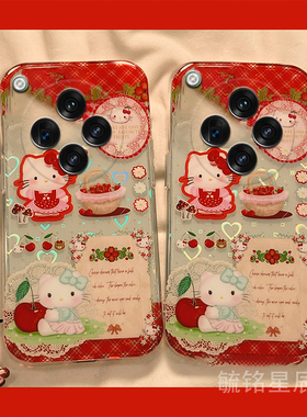 适用oppofindx8pro手机壳findx7可爱x6天玑版x5pro红色kt猫x3pro摄影师版x2透明x7ultra带挂件的少女心超好看