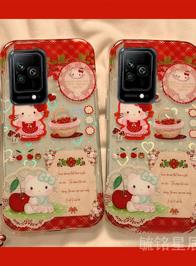 适用小米黑鲨5pro手机壳5rs可爱3红色kt猫3s透明4带挂件的4s少女心hellokitty女超好看高级感全包防摔保护套