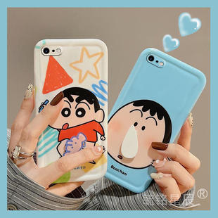 适用苹果se3手机壳iphone8plus情侣2新款7蜡笔小新6/s旋转5/s搞怪4大象16e卡通15阿呆11解压透明硅胶13promax