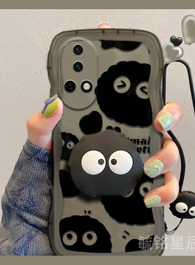 新款卡通小煤球适用华为nova13手机壳13pro带支架12活力版12ultra简约11se透明10黑色的9情侣8冷淡风7波浪边5