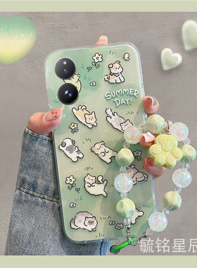 适用小米mixflip手机壳Flip2翻盖mixfold4折叠屏mixfold2新款mixfold3绿色折叠款躺平猫咪可爱小狗透明的硅胶