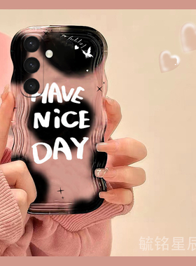 适用三星s25手机壳s24+新款2025女款s23ultra色块ins风s22粉色s21轻奢风note20硅胶a73气囊a72波浪边a50s防摔