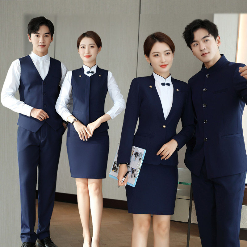 南航空姐制服套装星级酒店前台接待迎宾高端会所餐厅服务员工作服