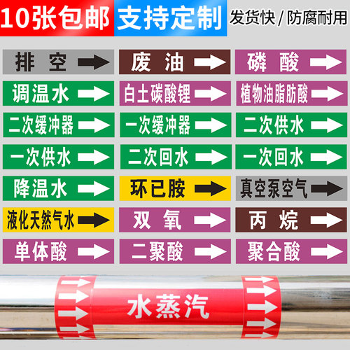 排空管道标识贴反光膜