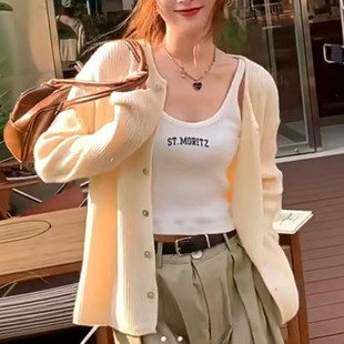 外套女早秋新款 温柔风软糯韩系针织开衫 慵懒风减龄遮肉显瘦上衣潮